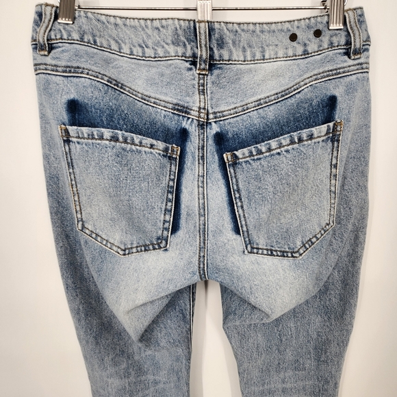 Cabi 100% BF Boyfriend High Rise Relaxed Fit Jean Sandstorm Ripped Light Wash 0 - Picture 9 of 13